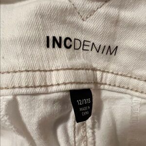 INC International Concepts Off-White Flare Jeans